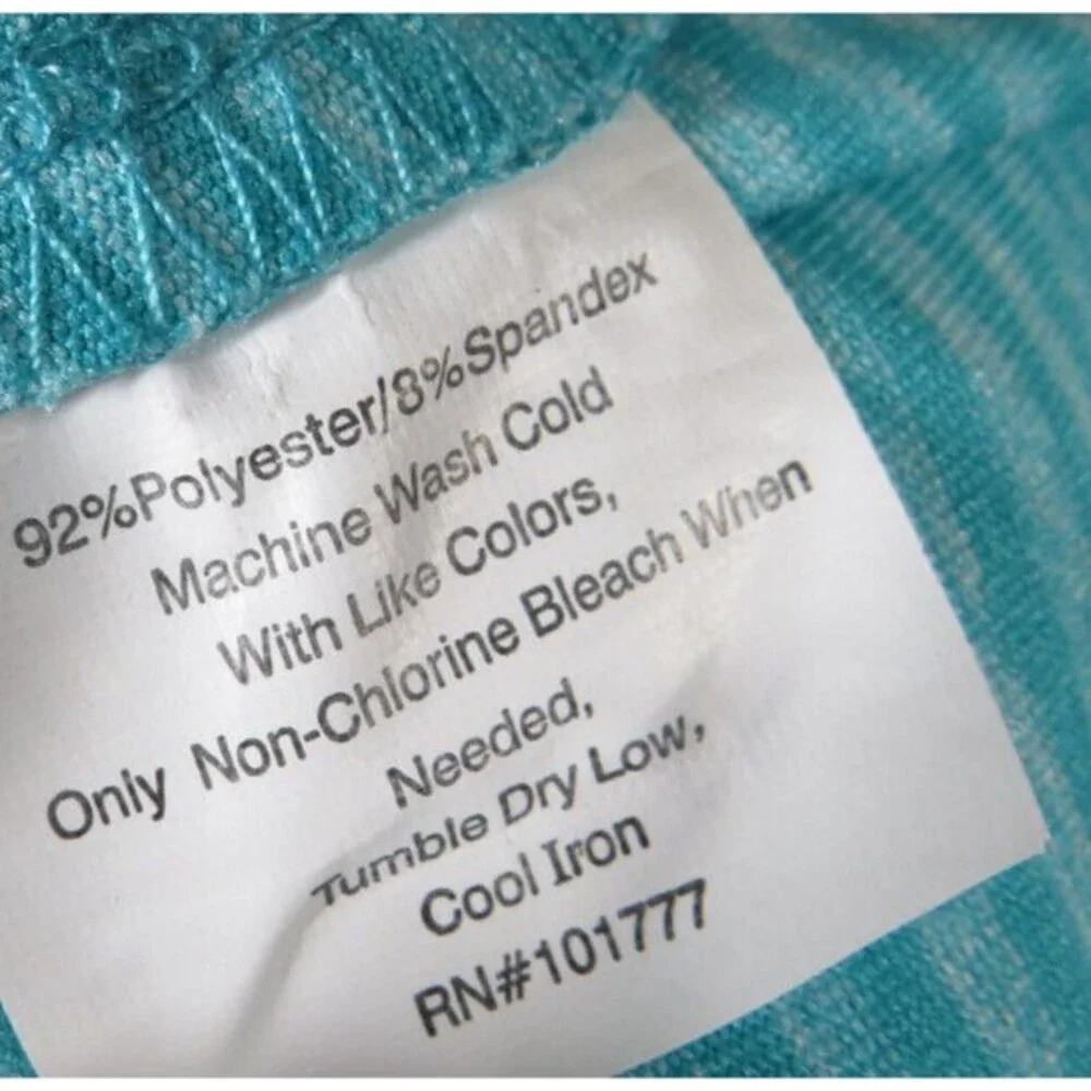 Tranquility By Colorado Clothing Aqua Striped Skirt Size XXL